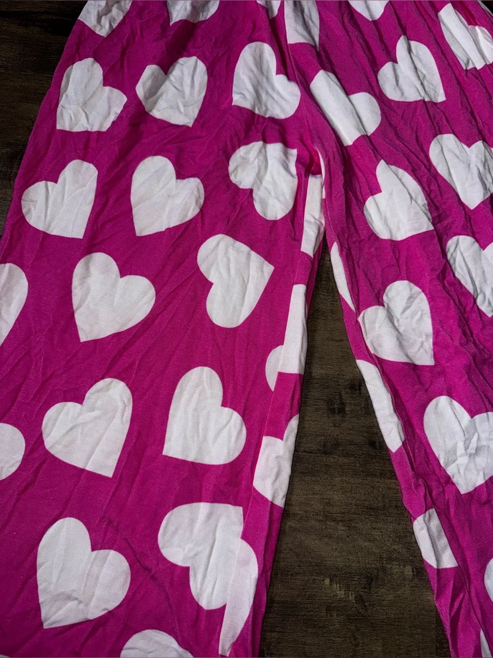 Bums & Roses 3T Hot Pink Hearts Flare Leg Romper Bamboo Retired Drop